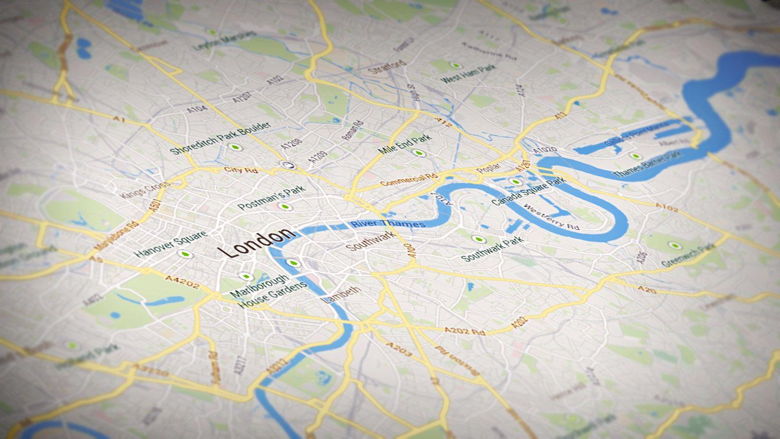 mapa londyn